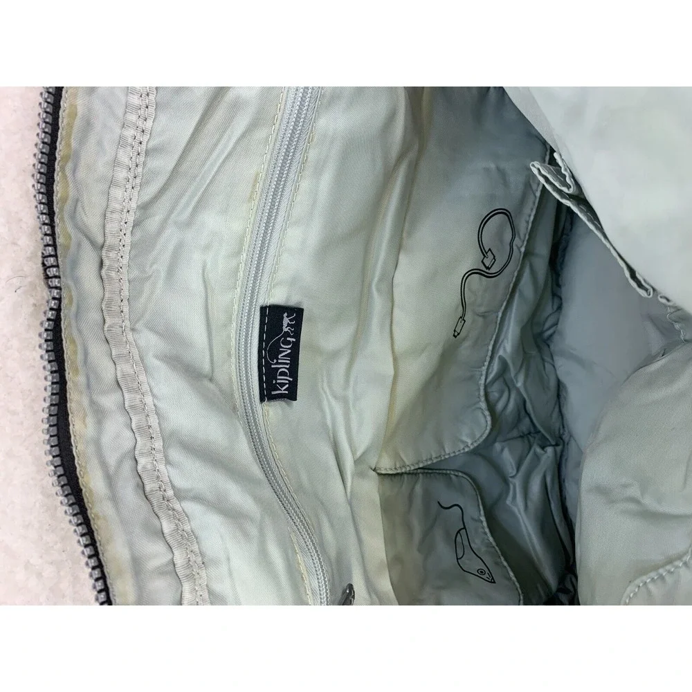 Kipling Black Nylon Tote Bag Monkey Keychain Zipper Shoulder‎ Handbag